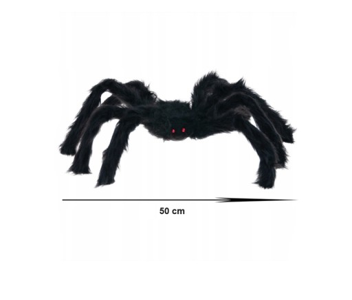 ČIERNA DEKORÁCIA VEĽKÝ VLASOVÝ PAVÚK 50 CM HALLOWEEN
