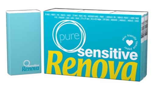 Utierky Renova, biele, 6 balení