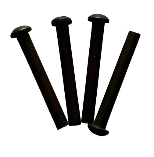 Čierne oceľové nity s guľovou hlavou 3 x 26 mm 100 g