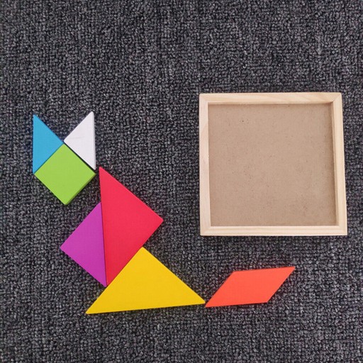 DREVENÝ TANGRAM PUZZZ