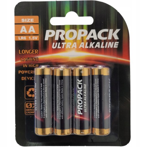 PROPACK alkalické batérie 4 ks blister LR6 AA 1,5V