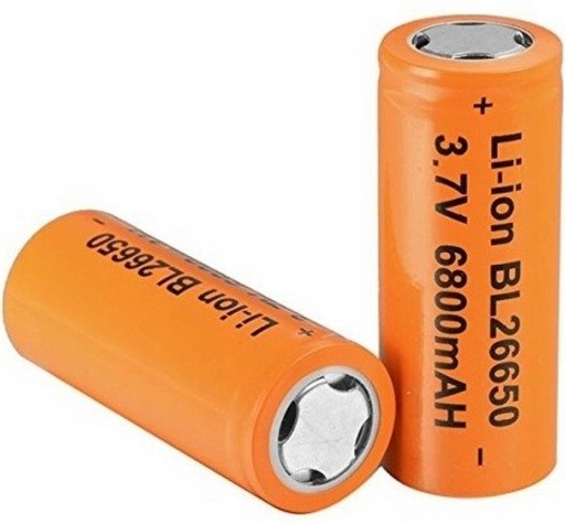 Nabíjateľná lítium-iónová batéria 26650 6800 mAh 3,7 V