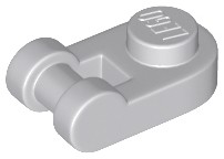 LEGO okrúhly držiak na taniere 1x1 svetlosivá 26047