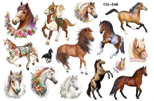 Odnímateľné tetovanie pre deti HORSES CG546