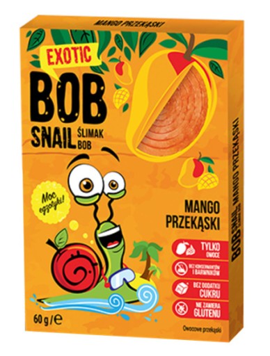 BOB SNAIL Mango slimák snack bez pridaného cukru 60g