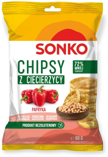 Sonko Cícerové lupienky s príchuťou papriky 60g x2