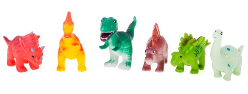 DINOSAURY SÚPRAVA DINOSAUROV 6 KS GUMOVÝCH POSTAVIČKÁCH