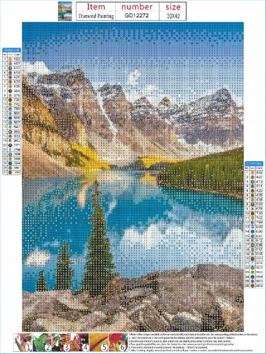 Diamantové vyšívanie MOUNTAIN LANDSCAPE Diamond Painting Mountains 5D Mosaic Pasted