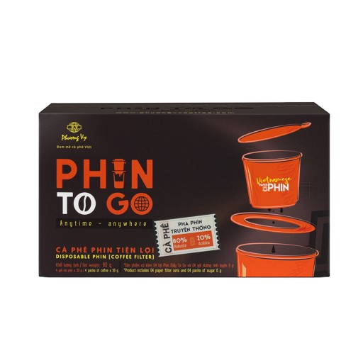 Cestovná sada 4 filtrov s mletou kávou Vietnamese Traditional Coffee