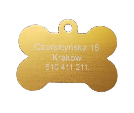 Identifikačný štítok pre psa alebo mačku, štítok s adresou
