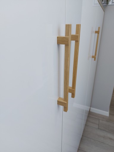 Drevená nábytková rúčka z dubu, dĺžka: 262 mm