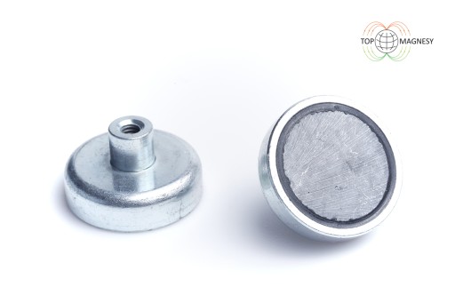 Feritový magnetický držiak 25x7 so závitovým puzdrom M4 1 kus