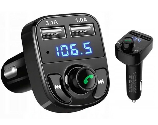 FM TRANSMITTER SD MP3 BLUETOOTH NABÍJAČKA 2xUSB 3.1 1.1 SÚPRAVA TELEFÓNU