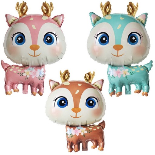 Fóliový balón DEER, hnedý, veľký