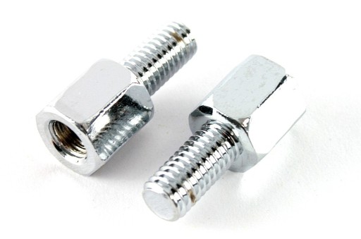Zrkadlová redukcia, vnútorný závit P8 / vonkajší L8 CHROME