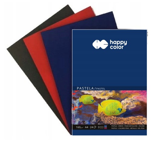 HAPPY COLOR pastel blok A4 160G 24 listov 3 farby