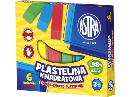 ASTRA hranatá plastelína, 6 farieb