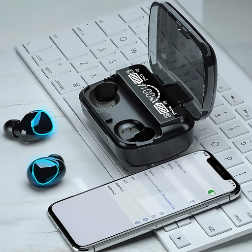 BEZDRÔTOVÉ SLÚCHADLÁ DO UŠÍ BLUETOOTH 5.3 PRO + POWERBANK BT+
