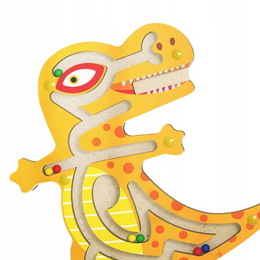 Drevené magnetické bludisko Montessori dinosaurus