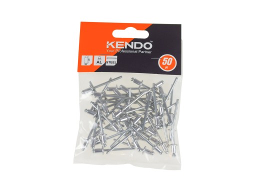 SADA HLINÍKOVÝCH SLEPÝCH NITOV 50 KUSOV 4,0 x 6,4 mm