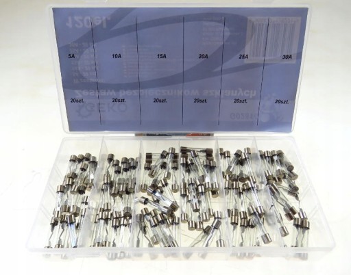 SKLENENÁ POISTKA SET 120EL 5-30A g02816