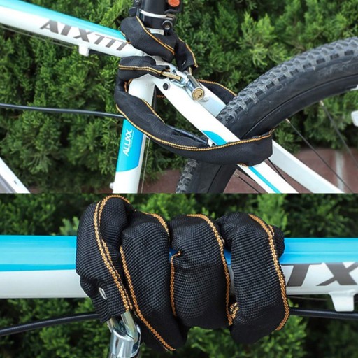 ZÁMOK NA BICYKEL ZÁMOK NA BICYKEL SILNÉ ZABEZPEČENIE REŤAZY S KĽÚČOM