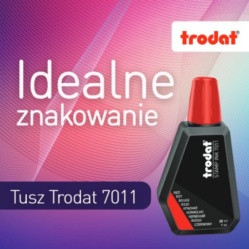 Červený pečiatkovací atrament 28 ml Trodat 7011 skvelý