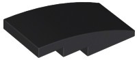 LEGO Bevel Rounded 4x2 čierna 4647286 93606 - 8ks