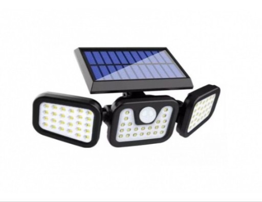 SOLÁRNA LAMPA 100 LED SO SÚMRAKOVÝM SENZOROM MONTOVANÝ NA NÁSTEN