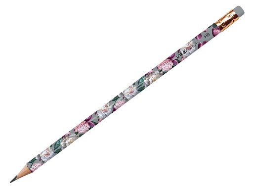 INTERDRUK ceruzka s gumou HB Trends FLOWERS Mix