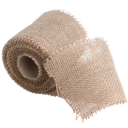 Jutová látka prírodná jutová stuha BOHO dekoračný materiál 6cm 5mb