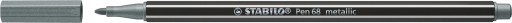 Marker Pen 68 - Stabilo - metalická strieborná
