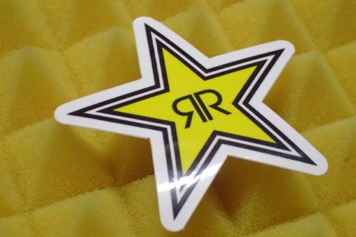 ROCKSTAR ROCK STAR NÁLEPKA NA MOTOCROSS 5,5 x 5,7 cm