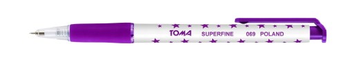 Fialové automatické guľôčkové pero Super Fine stars TO-069 TOMA