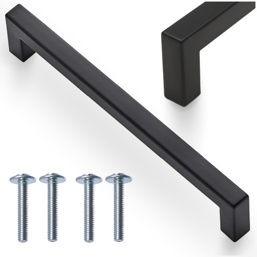 ÚCHYTKA KUCHYNSKÉHO NÁBYTKU, KOHOŽ, SKRIŇA, ZÁSUVKA, ÚCHYTKA NÁBYTKU, MATNÁ ČIERNA, 160 MM