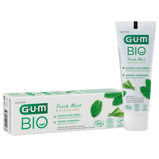 Sunstar GUM bio pasta svieža mäta aloe vera 75 ml