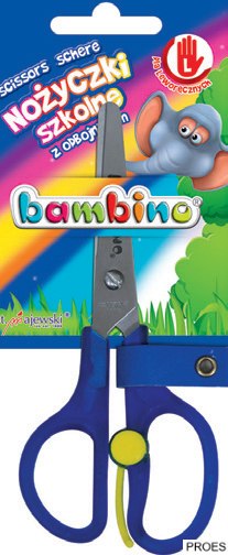 Školské nožnice BAMBINO pre ľavákov so zarážkou