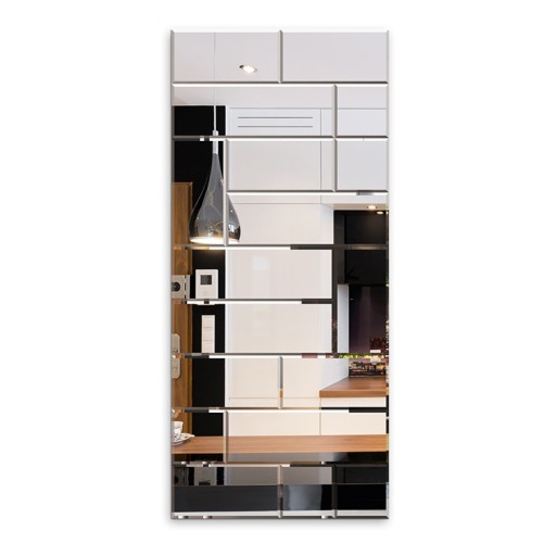 Obdĺžnikové zrkadlo skosené 10x20, samolepiace