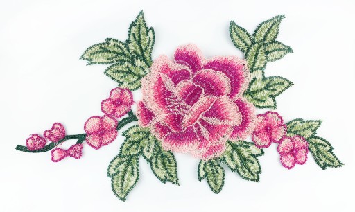 Nášivka nášivka ružová ruža výšivka FLOWER Large