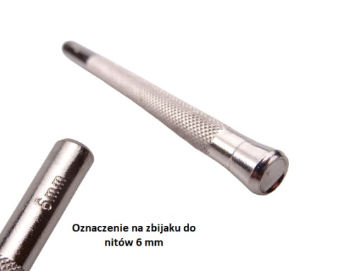 Náradie: nitovačka, kladivo na klince, na zatĺkanie nitov kladivom 6 mm