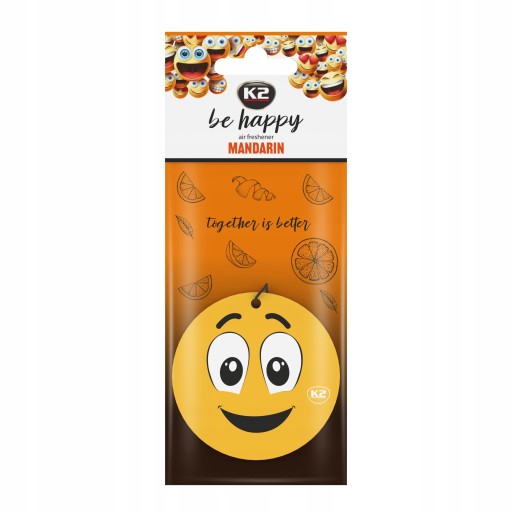 Prívesok s vôňou do auta K2 BE HAPPY MANDARIN