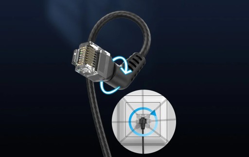VENTION OTOČNÝ UHLOVÝ KÁBEL ETHERNETOVÝ SIEŤOVÝ KÁBEL RJ45 CAT 6 UTP 5M