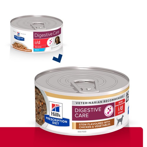 HILL'S PD Canine i/d Stress Mini kura na dusené mäso 156g