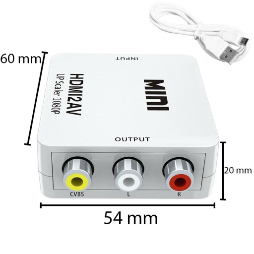 AV ADAPTÉR HDMI TO RCA CINCH CONVERTER 1080P USB