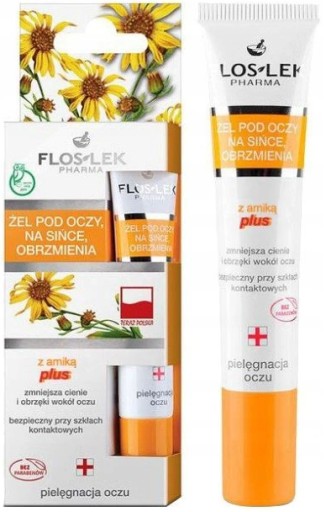 Floslek očný gél na očné viečka s modrinami a opuchmi arnica plus