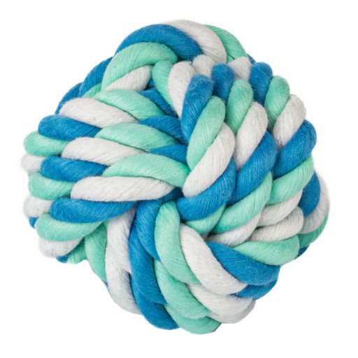 Hračka pre psa BALL, pletená loptička ROPE, 8 cm