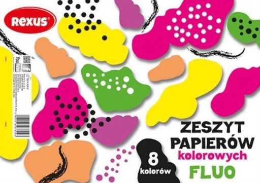 Farebný papier - fluo kriedový výrez A5 8 strán.