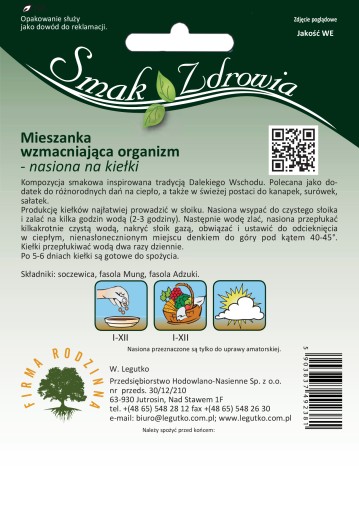 Semená na klíčky, posilňujúca zmes, 30g