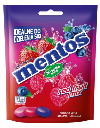 Mentos žuvacie cukríky Red Fruit Mix 160g