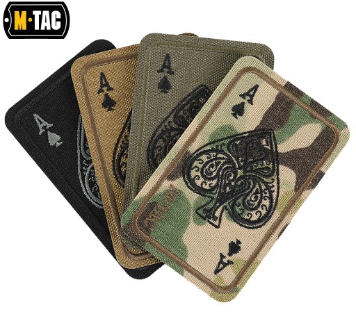 VYŠÍVANÉ PÝKOVÉ ACE KARTA PÝKOVÉ ACE M-TAC MULTICAM VELCRO NÁŠIVKA